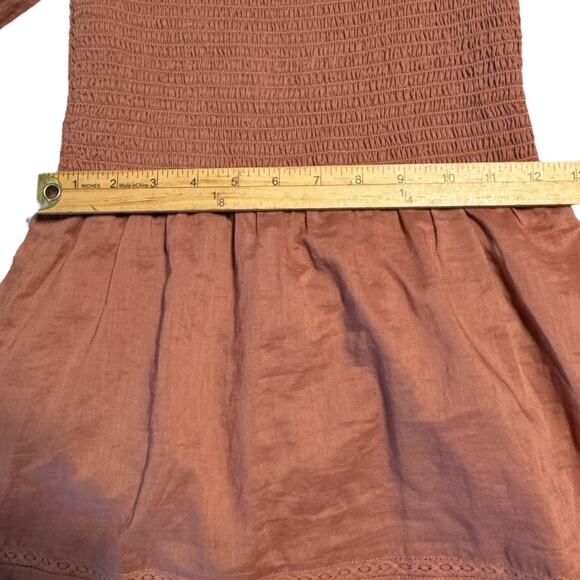 Reformation Dunes Dress Praline Smocked Mini Dress Size 2 NWOT - Picture 8 of 12